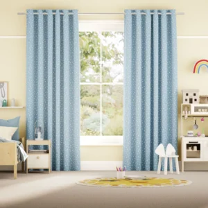 Dotty Dots Sky Blue Curtains