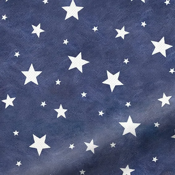 Starry Skies Blue Curtain
