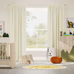Twill Stripe Daffodil Curtains