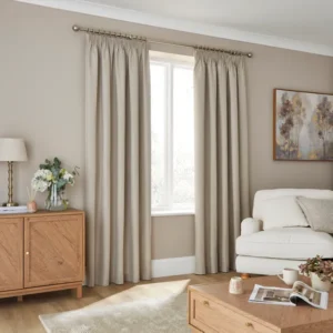Rotterdam Herringbone Blackout Pencil Pleat Curtains