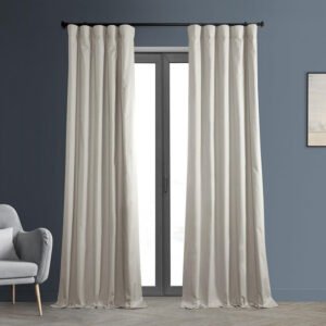Beige Cotton Blackout Curtain