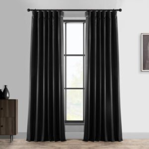 Deep Black Hotel Blackout Curtain
