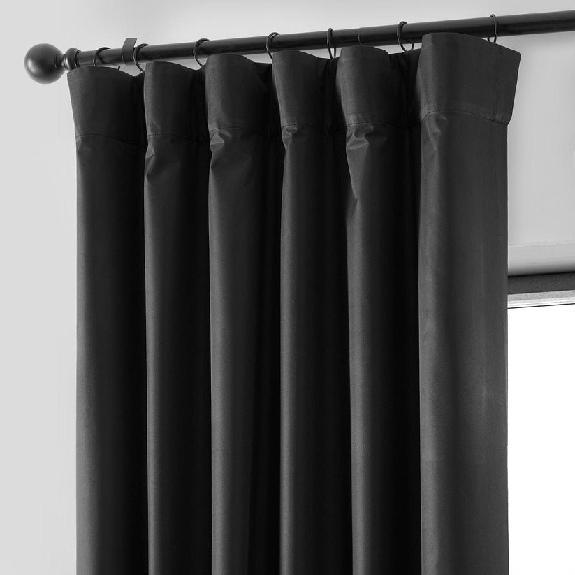 Deep Black Hotel Blackout Curtains