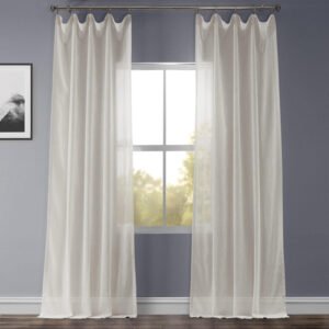 Gardenia Textured Faux Linen Sheer Curtain