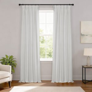 Off-White Linen Blackout Curtain