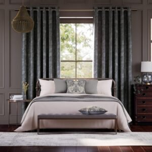 Walcot Chenille Coal Curtains