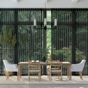 Aria Ebony Privacy Sheer Curtain