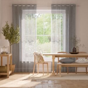 Aurelie Voile Platinum Sheer Curtains