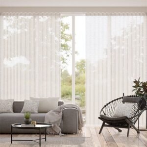 Rhythm Voile Arctic White Curtains