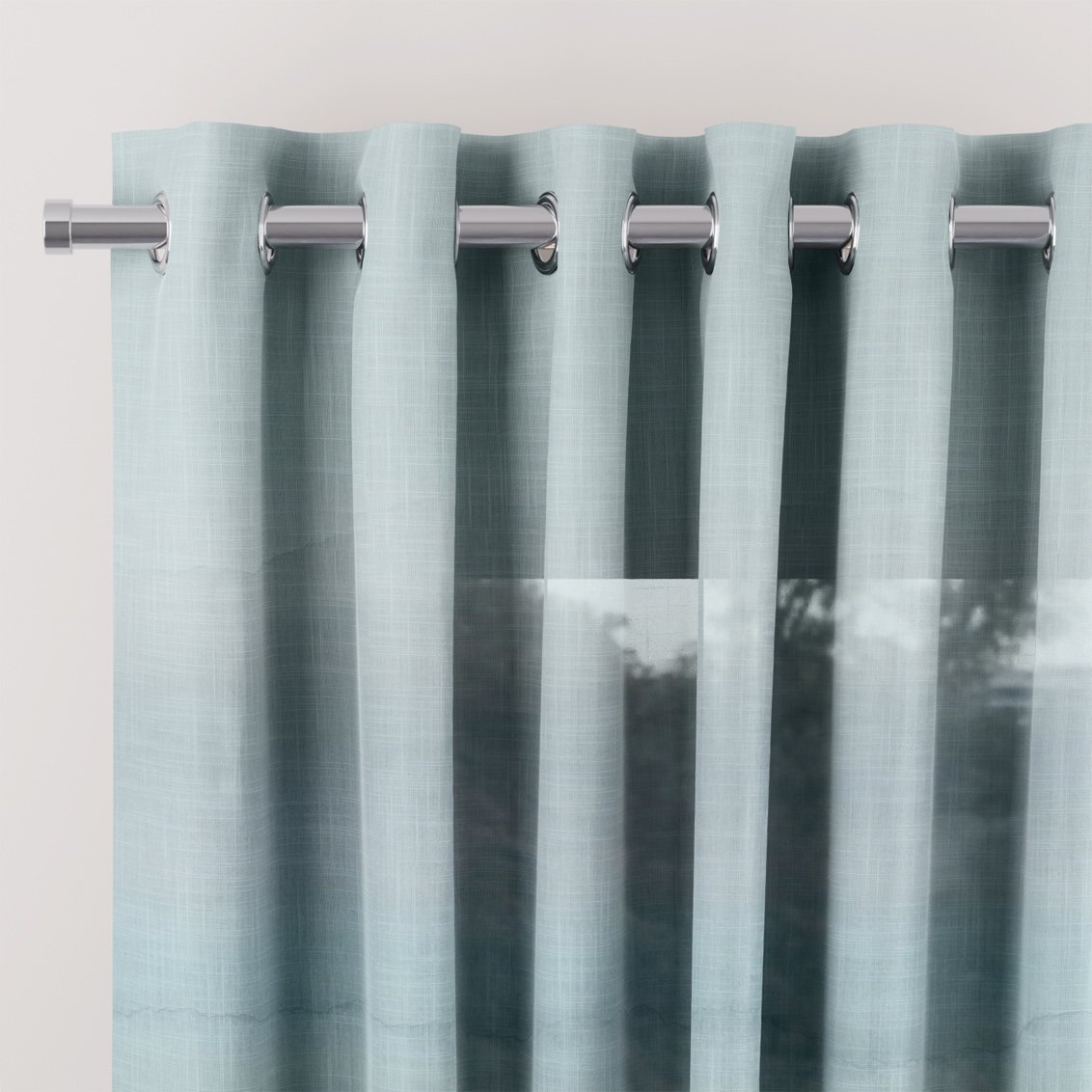 Strata Stripe Voile Ocean Curtains