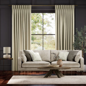 Bijou Linen Latte Curtains