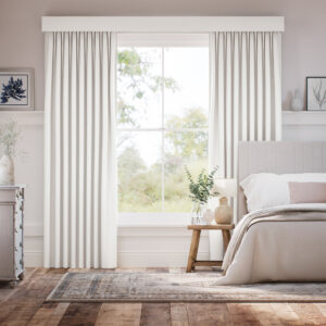 Complete Blackout Bijou Linen Alabaster Curtain