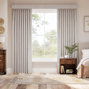 Complete Blackout Ella Stripe Cappuccino Curtain