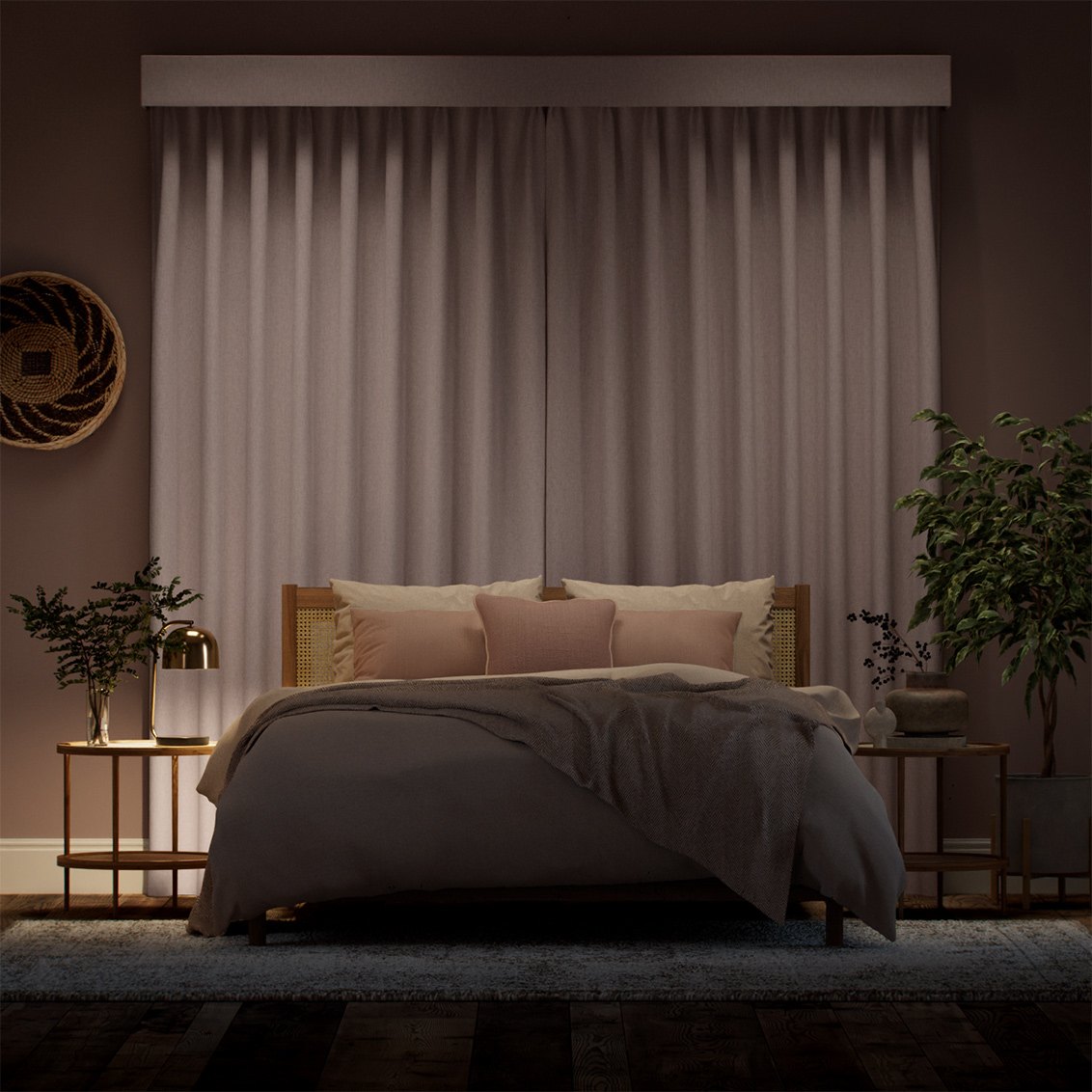Complete Blackout Kirkland Soft Pink Curtain - Image 2