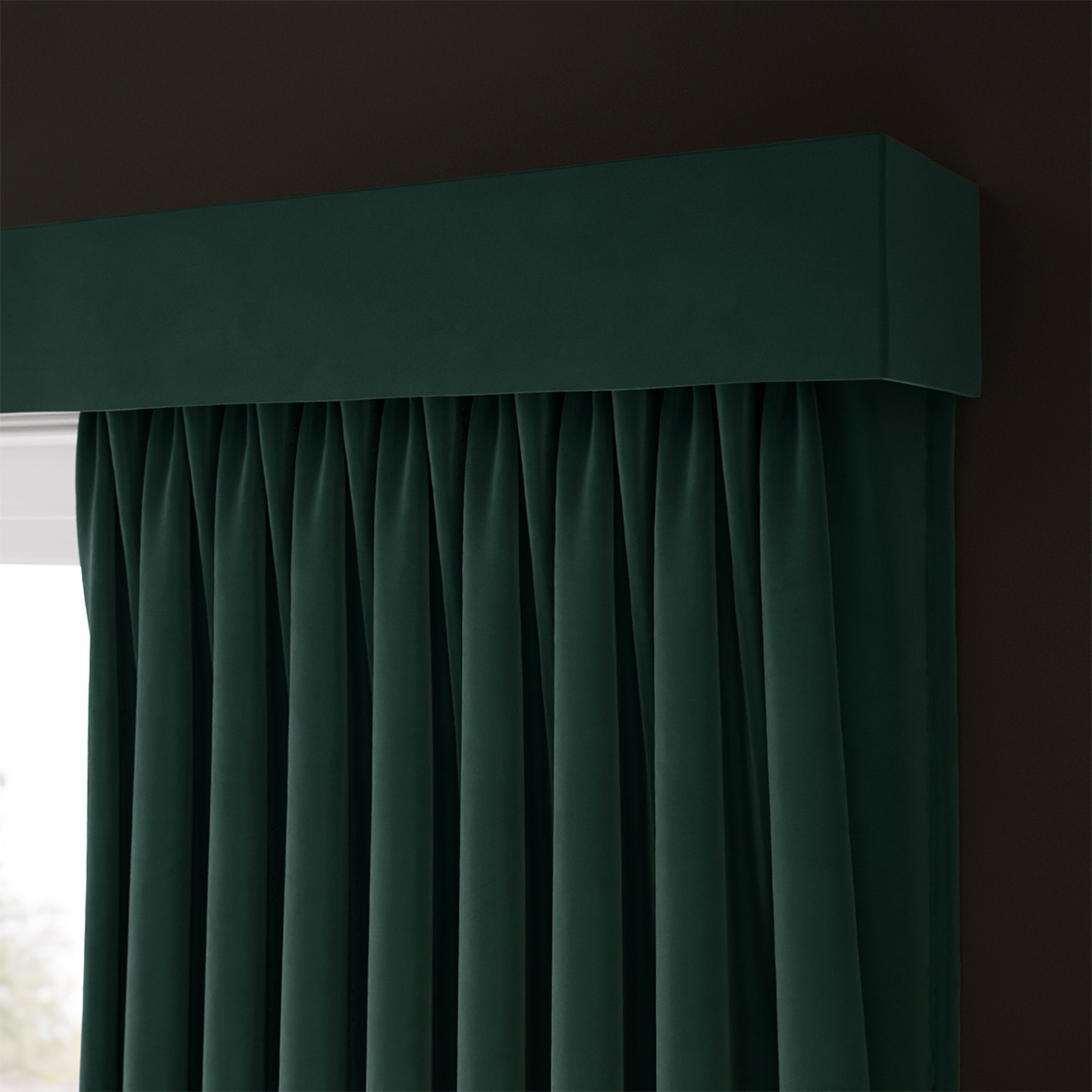 Complete Blackout Velvet Forest Green Curtain - Image 2