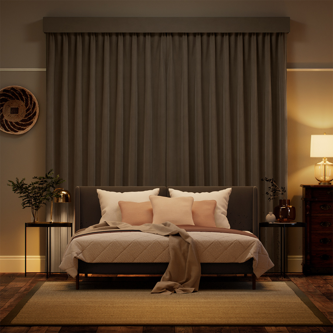 Complete Blackout Velvet Stone Curtain - Image 2