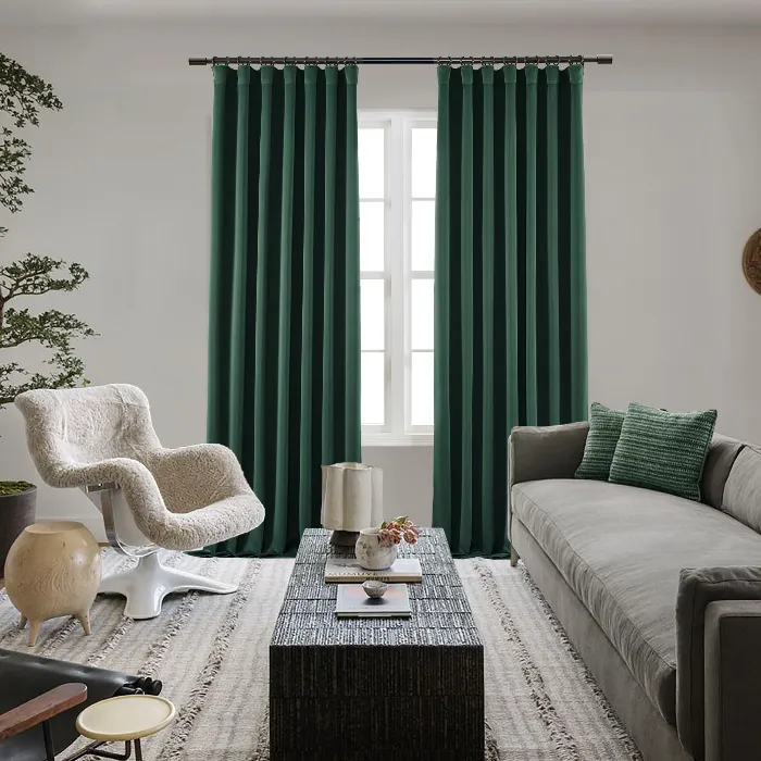 Dark Green Blackout Curtains Dubai