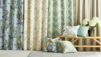 Fabric Designing Living Room Curtains