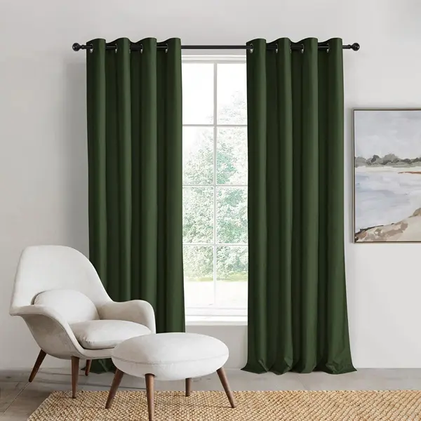 Green Eyelet Curtains