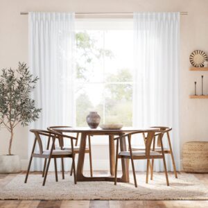 Juno Voile Bright White Curtains