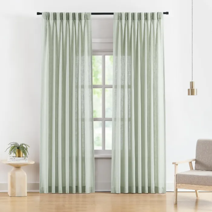 Light Green Living Room Curtains