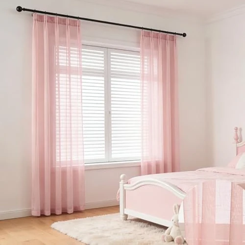 Light Pink Sheer Curtains Dubai