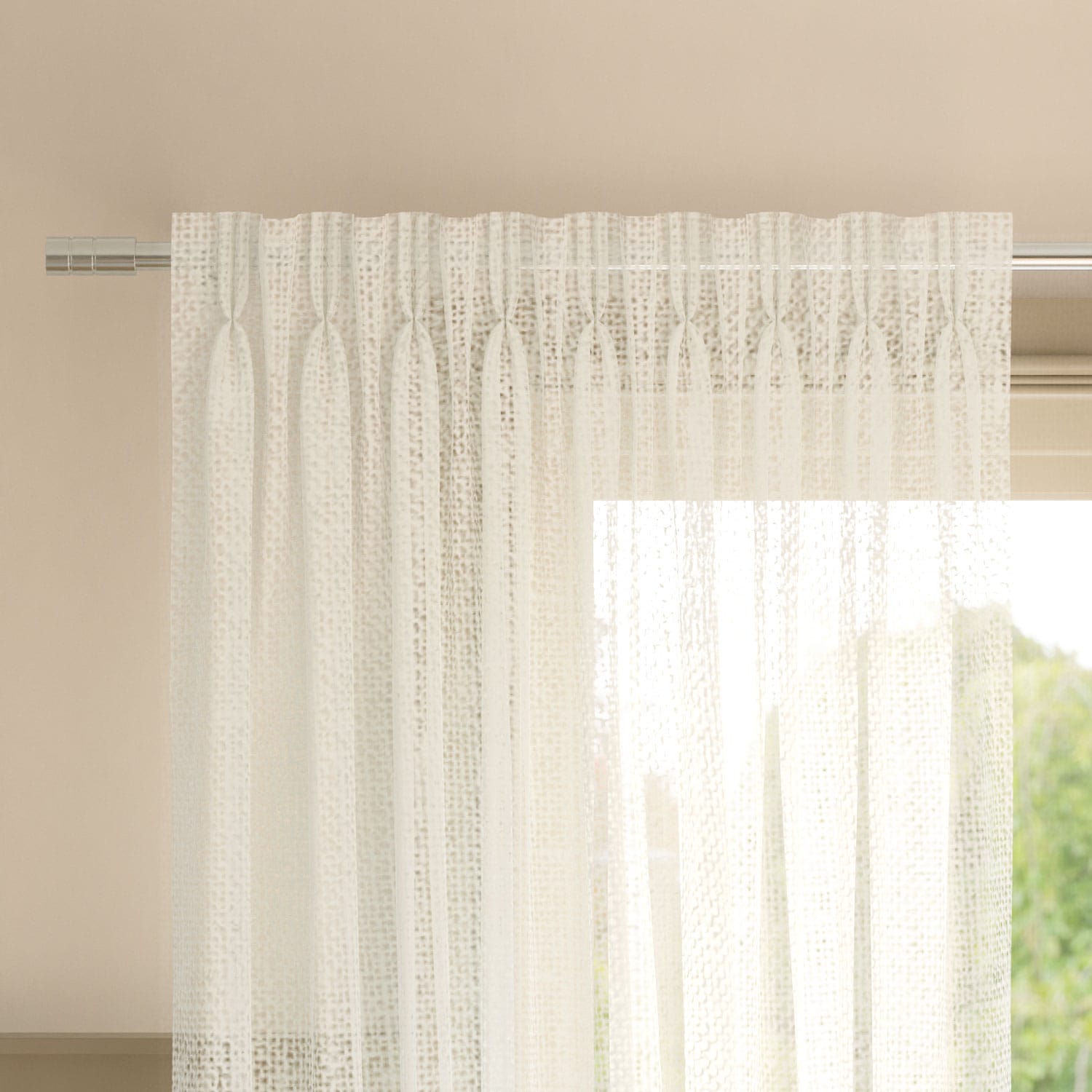 Lumiere Unlined Ariel Classic Cream Curtains - Image 3