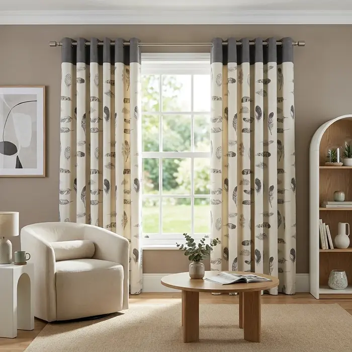 Modern Home Eyelet Curtains Dubai