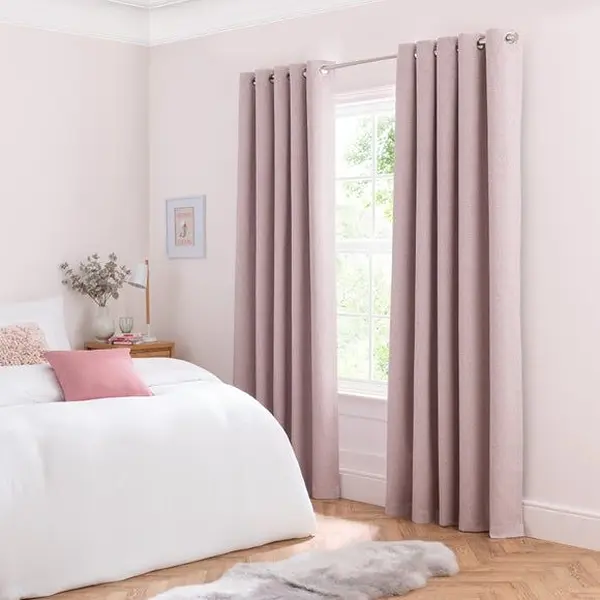 Pink Eyelet Curtains