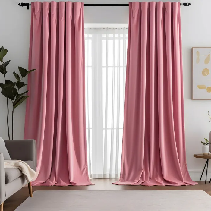 Pink Living Room Curtains