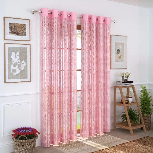 Pink Sheer Curtains Dubai