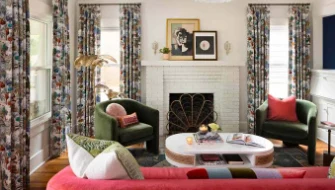 Printing Patterning Living Room Curtains