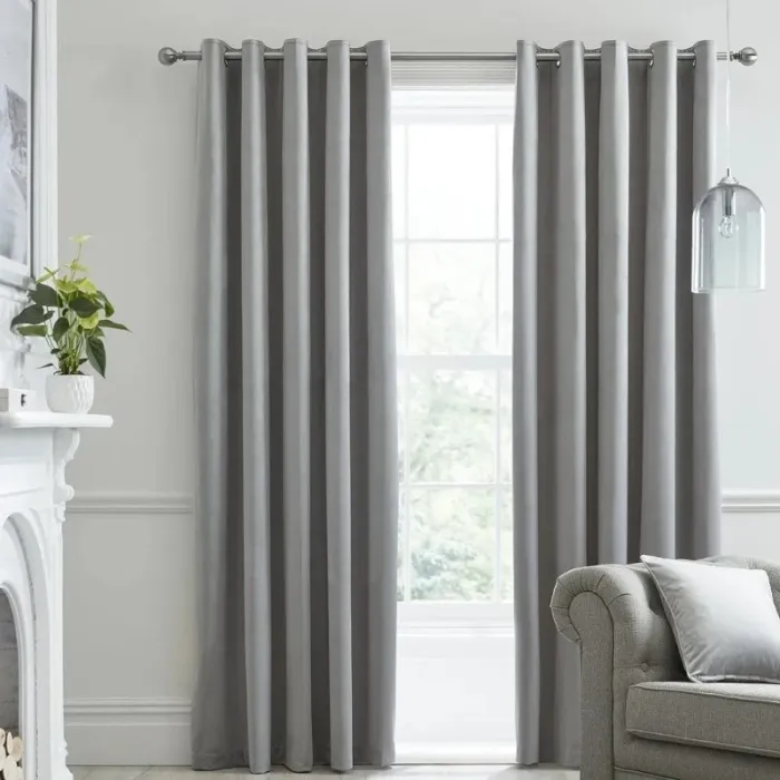 Silver Grey Living Room Curtains