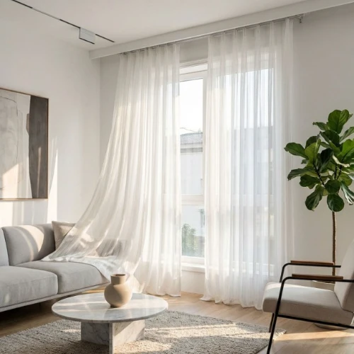 White Sheer Curtains Dubai
