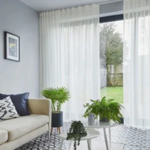 Astro Cream Voile Curtains