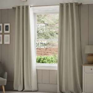 Brushed Blackout Thermal Eyelet Curtains