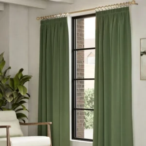 Brushed Pencil Pleat Thermal Curtains