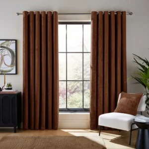 Cashton Chenille Heavyweight Eyelet Curtains
