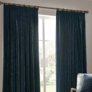 Chenille Blackout Pencil Pleat Curtains