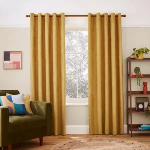 Cord Textured Eyelet Curtains