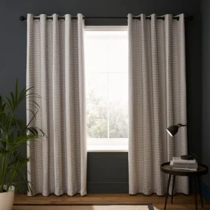 Kenton Stripe Blackout Eyelet Curtains