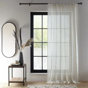 Linen Slot Top Voile Sheer Panel