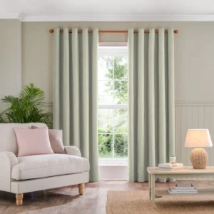 Luna Brushed Eyelet Living Room Curtains