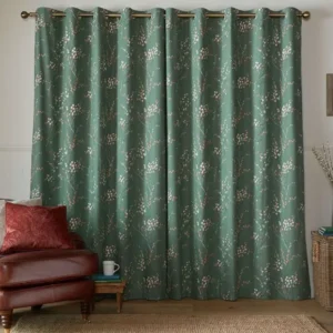Pussy Willow Blackout Eyelet Curtains