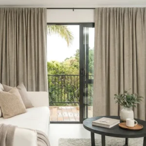 Alder Blackout Linen Look Office Curtains