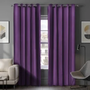 Amethyst Blackout Hotel Eyelet Curtains