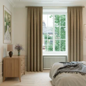 Oatmeal Bouclé Bedroom Curtains