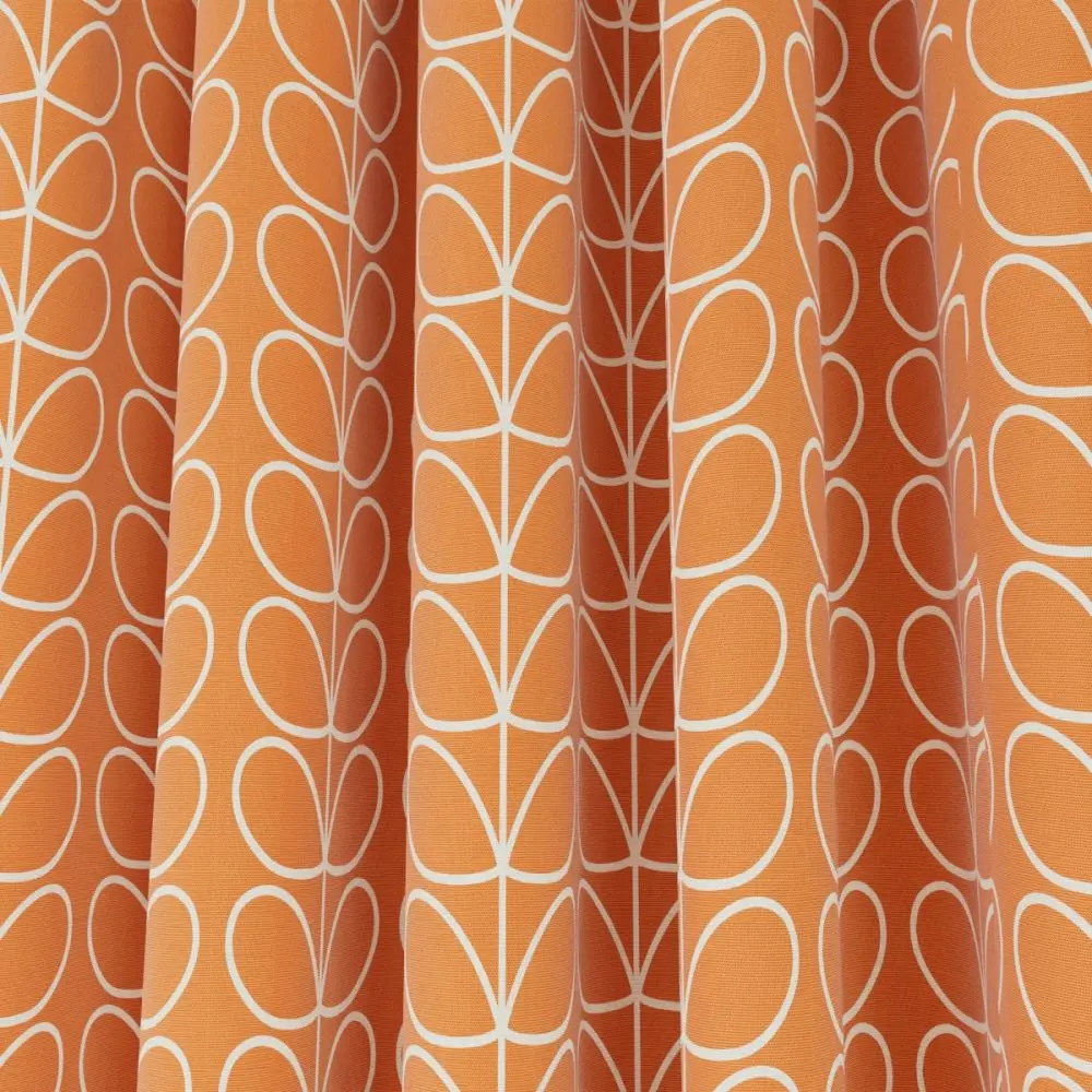 Persimmon Linear Pattern Bedroom Curtains - Image 2